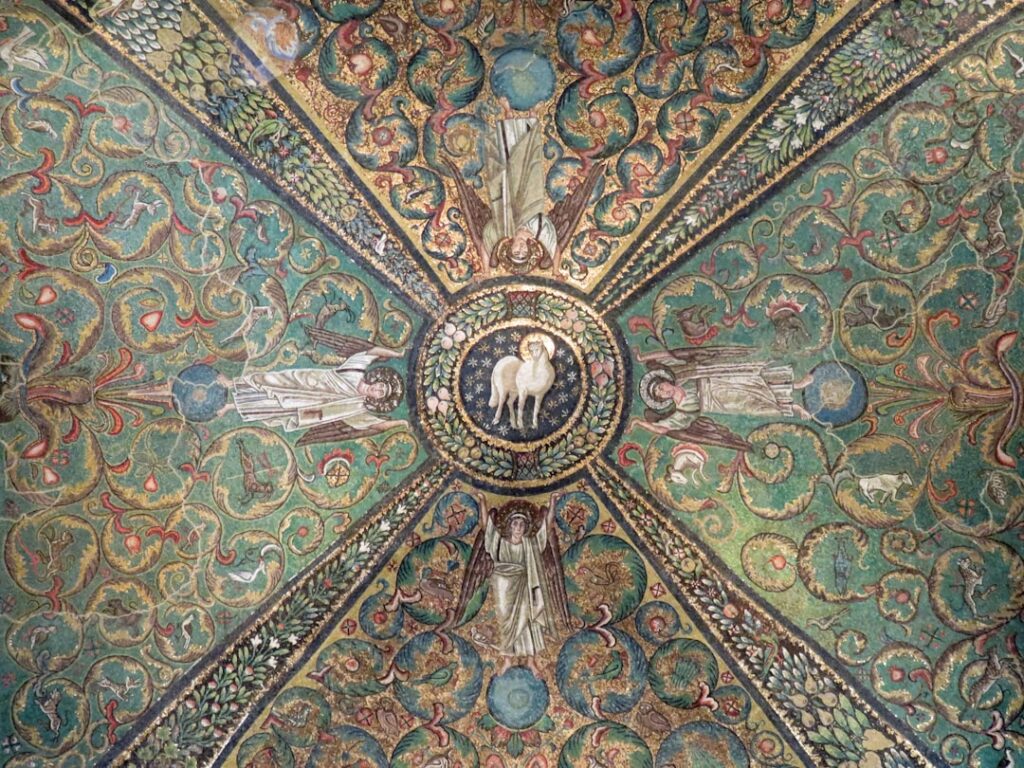 Mausoleum of Galla Placidia mosaic ceiling Ravenna