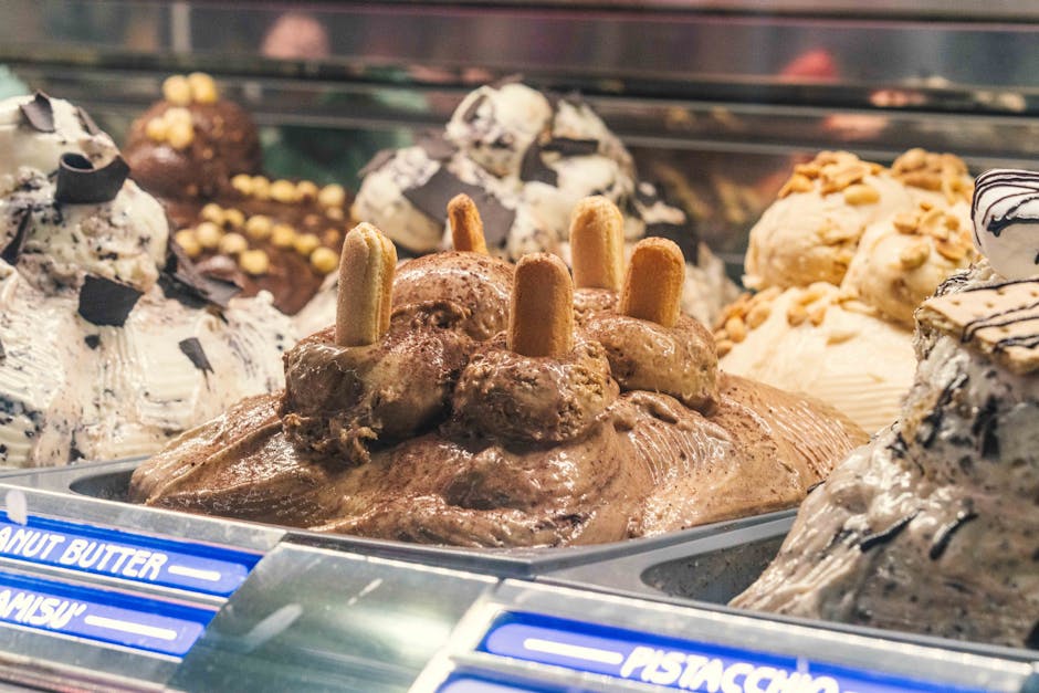 Gelato artisan scoop cone Santo Stefano