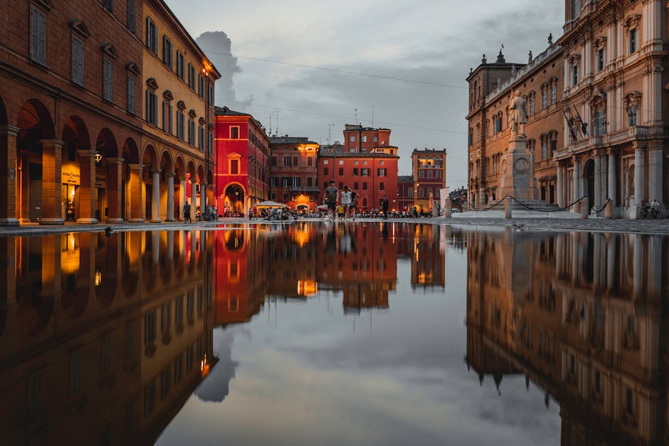 Modena evening Piazza Grande sunset