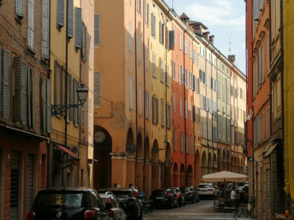 Modena street cobblestone afternoon