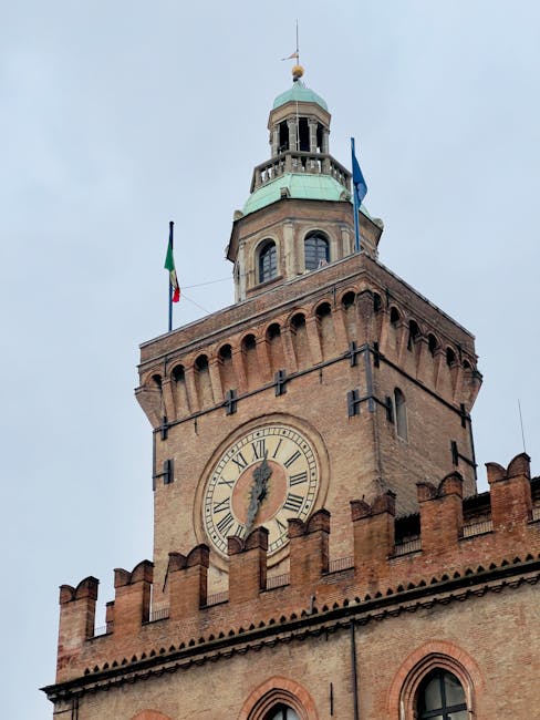 Palazzo d'Accursio balcony view Piazza Maggiore