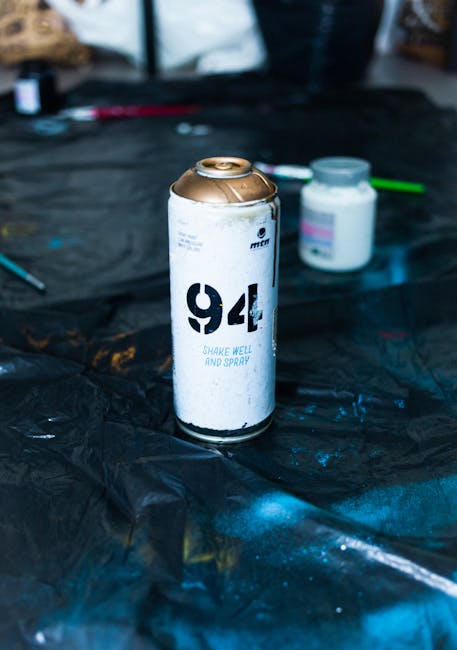 street art workshop paints spray cans